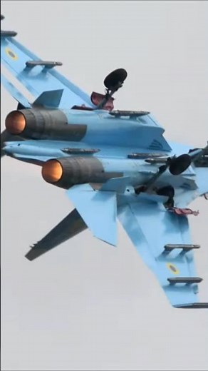 Ukraine is serious! A dynamic take-off by a Su-27 of the Ukrainian Air Force