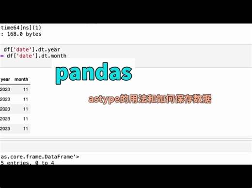 pandas之astype使用和保存表格的操作
