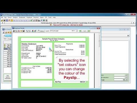 Producing payslips