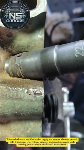 Broken Bolt Removal with Socket Trick | Fast & Easy Repair Hack #mechanic #usa #tools