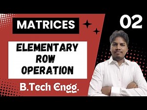 Elementary Row operation | Elementary Row operation on matrix | Matrix | Matrices |