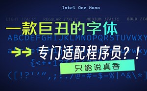 一款巨丑的字体，居然专门适配程序员？！