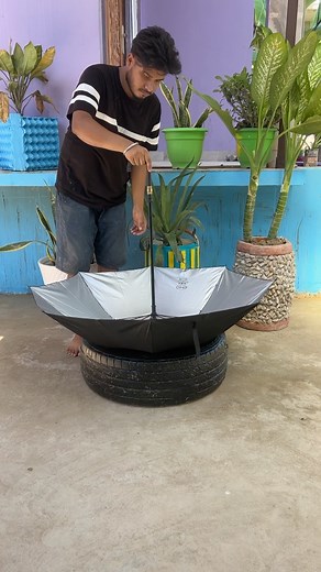 Umbrella Cement waterfall DIY #reels #crafts #fun | Deep's CRAFT