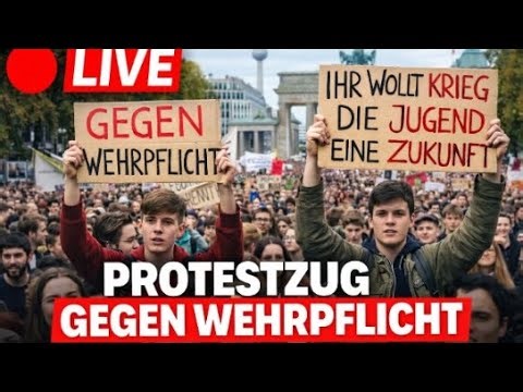 🔴LIVE: Protestzug gegen Wehrpflicht