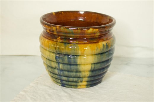 Mccoy Pottery Blended Glaze Beehive Jardiniere - Etsy