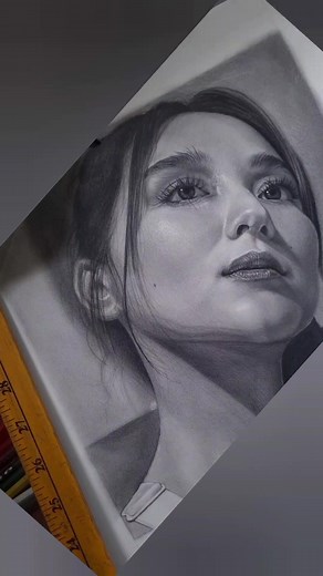 Realistic Drawing of Kathryn Bernardo with Graphite Pencil