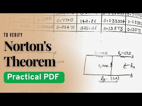 Norton’s Theorem Practically Explained 🔥 | PDF File + Circuit Setup Demo