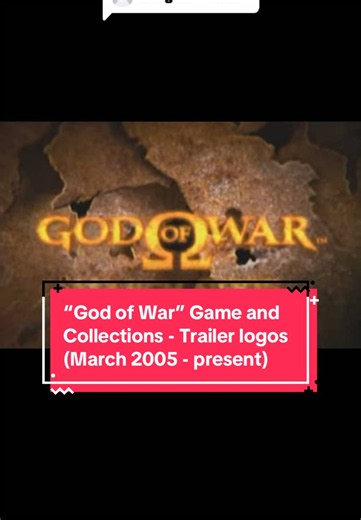 Replying to @eithan_films”God of War” Game and Collections - Trailer logos - 2026 updated #godofwar #logo #fyp #playstation #santamonicastudios • God of War (First main game of Greek; July 2005) • God of War II (April 2007) • God of War: Chains of Olympics (March 2008) • God of War Collection (I and II; November 2009 to April 2010) • God of War III (March 2010) • God of War: Ghost of Sparta (November 2010) • God of War Origins Collection (CoO and GoS; September 2011) • God of War Saga (5 games;