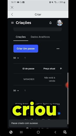 COMO CRIAR GAMEPASSES NO ROBLOX #roblox #shorts