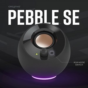 Creative Pebble系列最暢銷產品帶著 RGB魔力歸來！ 作為榮獲 “最佳 PC 揚聲器 ”稱號的升級版本Creative Pebble SE加入了此系列，以充滿活力的 RGB 圓環和您喜愛的所有原創功能提升您的設置。 https://bit.ly/hkcreativepebblese | Creative Labs | Facebook