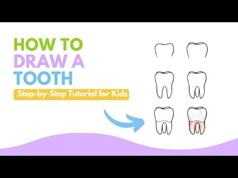How to Draw a Tooth That’s Tooth-tally Cool 🦷💥 | Fun & Easy Art for Kids!