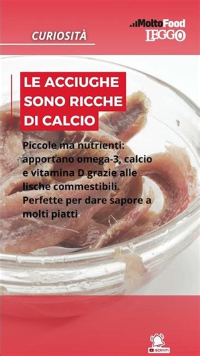 Le acciughe sono ricche di calcio