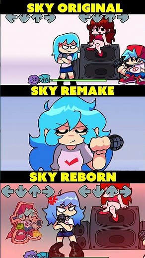 All Sky Transformations 😱 - Every Version Comparison [FNF]