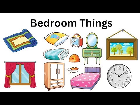 Learn Things in the Bedroom with Pictures | Bedroom Vocabulary | Bedroom Furniture