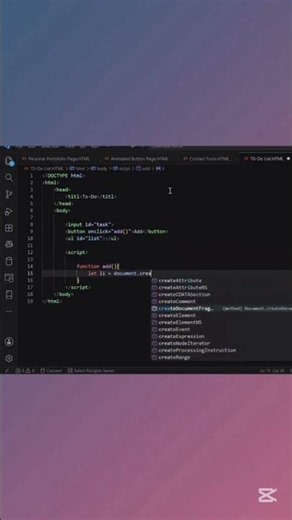 to-do-list with some JavaScript. #coding #programing #HTML #CSS #JavaScript #frontend #methods