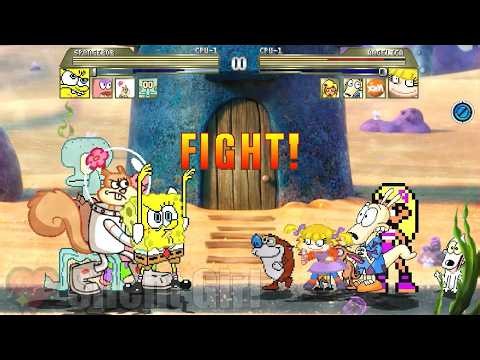 REQUESTED BY ‪@christiannunez3816‬: Team Spongebob vs Team 90s Nickelodeon - Mugen Battle