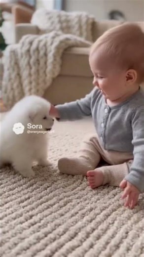 “Puppy Bark, Baby Giggle — Cutest Duo Ever!”