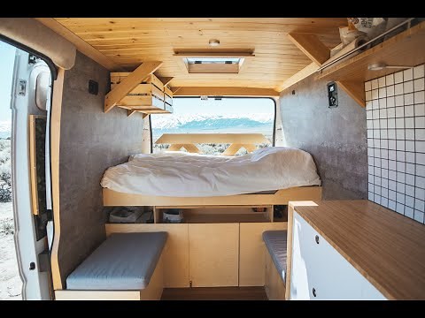 Elegant and spacious RAM ProMaster conversion: a stealthy van to live in a city