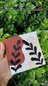 Easy & Simple Mini Canvas Painting Idea 🖌️✨ | Aesthetic Leave Art For Beginners | DIY Mini Canvas