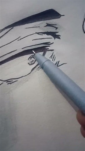 Drawing yuji x sukuna half face drawing #yuji #sukuna #drawing #shorts