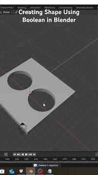 Create Stunning Shape using Boolean in Blender | How to Model it #3d #blender #3dmodeling