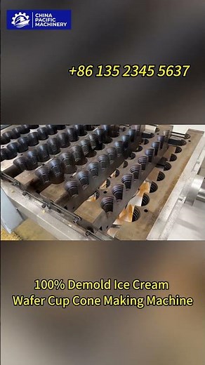 100% Demold Ice Cream Wafer Cup Cone Making Machine CE Approved