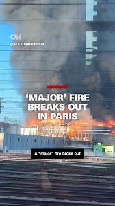 198K views · 1K reactions | A "major fire" broke out at the Syctom recycling center on the outskirts of Paris on Monday evening, according to the Paris fire brigade. A large plume of smoke could be seen rising over the city's skyline as the fire burned just a few miles from the Eiffel Tower. | CNN | Facebook