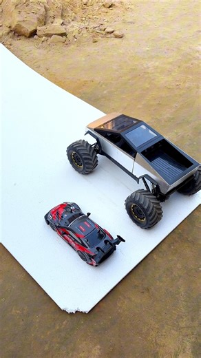 RC Cybertruck vs Racing Car – Who Wins? 🔥#shorts #rc