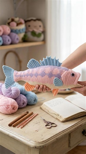Fish Crochet Pattern PDF – Largemouth Bass Amigurumi Pattern – Realistic Crochet Fish Toy – Fishing Decor Gift - Etsy