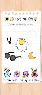 Brain Test Level 299: I want something to eat 👻🌙 #shorts