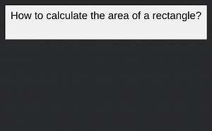 How to calculate the area of a rectangle?... | Filo