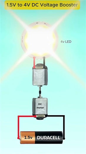 1.5V to 4V DC Voltage Booster Circuit | Boost Low Voltage Easily ⚡ #engineeringlife #powercircuit