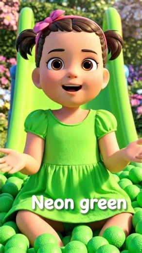 Learn Green Shades with Ball Pool 💚🟢 | Fun Color Learning for Kids