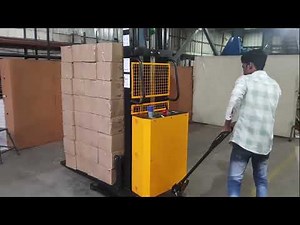 Semi-Automatic Hydraulic Stacker | 1000Kg Lift Capacity | 3 Meter Height | Easy Operation
