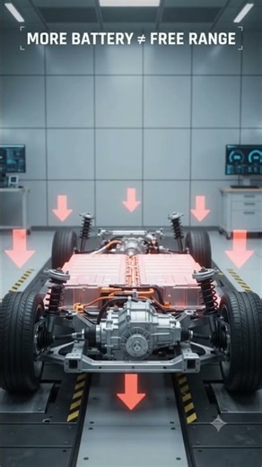 Why bigger EV batteries are actually a trap #EV #Engineering #Shorts