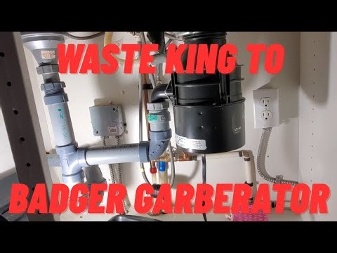 Waste King to Badger garbage disposal install