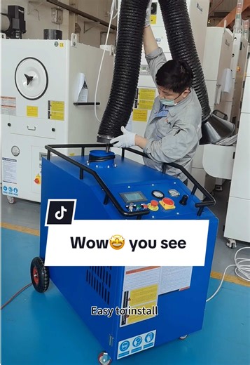 ✅Movable welding fume extractor with flexible extraction arm✌️, automatic pulse jet cleaning system 👍and 3-stage filtration🥳 #welding #fumeextractor #weldingwork #metalfabrication #fyp