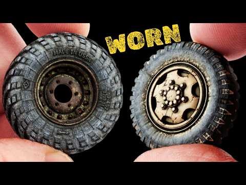 How I Paint and Weather Scale Model Wheels — Drybrush, Chipping, Rust and Mud (1/35)