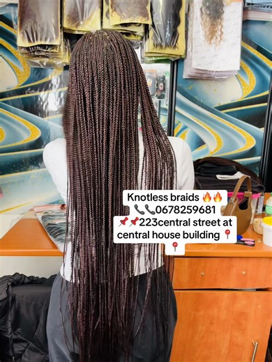 Knotless Box Braids at Melody The Boss Braid Salon