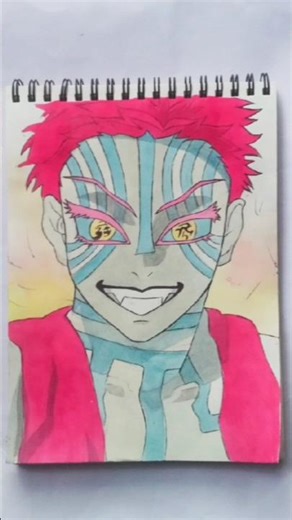 Akaza Drawing 🔥 #drawing #artist #anime #drawingandassemblingdemonslayer