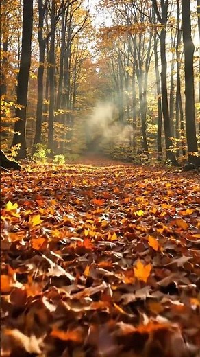 4K Forest Path Morning Walk 🌿🍂 | Peaceful Nature Cinematic Shorts