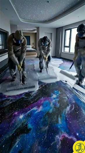 Stunning Galaxy Nebula Epoxy Floor✨🌌