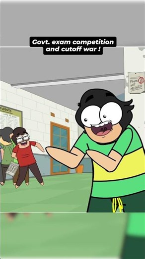 Govt. Exams Competition and cutoff war.. #hardtoonz #animation