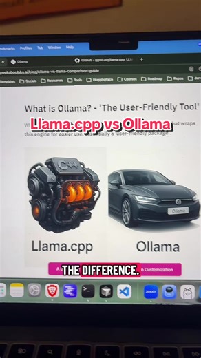 Llama.cpp vs Ollama #ollama #llmguy #ai #llm #homelab