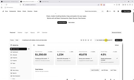 21K views · 138 reactions | 2 mins to making dashboard using nextjs and shadcn ui support by: Institute of Science and Technology Advanced Development - ISTAD | មុំ រស្មី - Reksmey Mom | Facebook