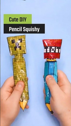 DIY Minecraft Pencil Squishy ✏️💥
