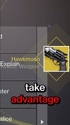 Hawkmoon God Roll Glitch! #gaming #destiny2