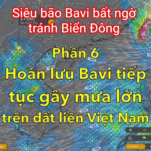 Avoiding the South China Sea, Bavi's Circulation Continues to Bring Heavy Rain to Mainland Vietnam