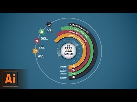 Circular Business Infographics Vector Illustrator Tutorial