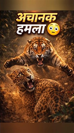 👉 “तेंदुआ बना शिकार 😳 | Tiger vs Leopard Fight”